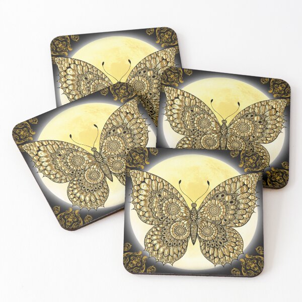 Item preview, Mystic Moon Butterfly Mandala Art designed and sold by Phitwhim.