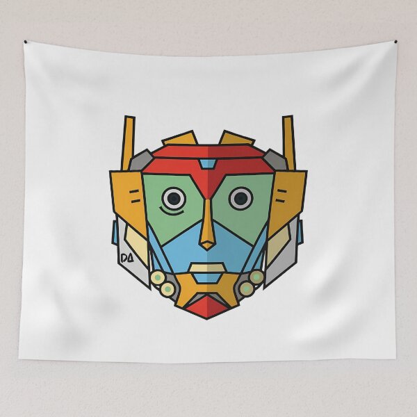 Item preview, Colorful Abstract Robot Mascot Geometric Mecha Illustration designed and sold by DesignArtist.ia.