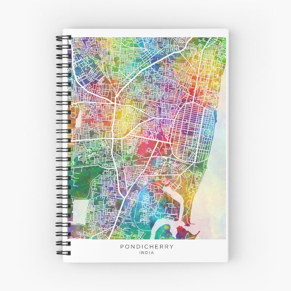 Item preview, Pondicherry Street Map India designed and sold by ArtPrints.