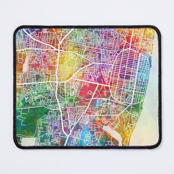 Item preview, Pondicherry Street Map India designed and sold by ArtPrints.