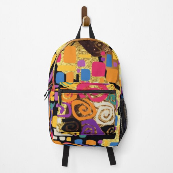 Item preview, Golden Mosaic Muse colorful geometric portrait boho abstract luxury art designed and sold by Velmoraqs.