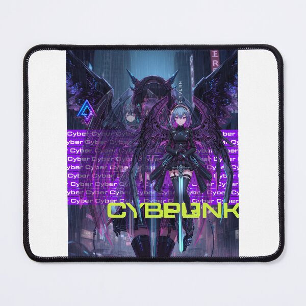 Item preview, Futuristic Cyberpunk Angel Neon Anime Art designed and sold by DoganDesignCo.