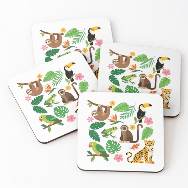 Item preview, Rainforest animals pattern designed and sold by Andrea Kreates.