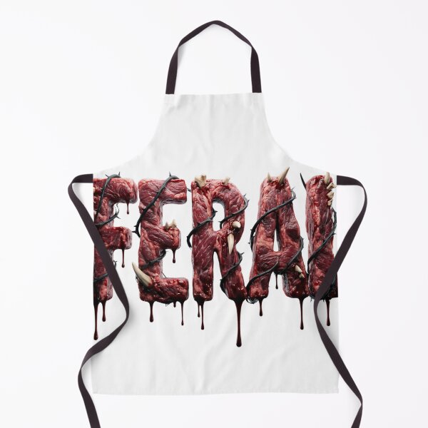 Item preview, Feral Bloody Meat Horror Typography Gothic Streetwear Dark Aesthetic designed and sold by afarkar.