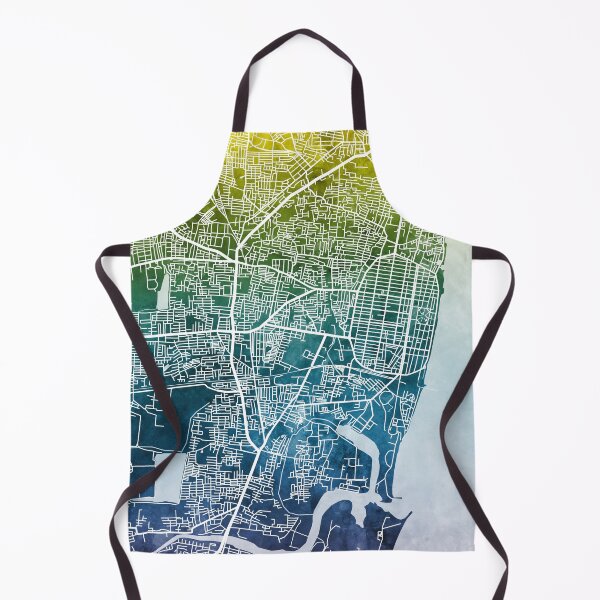 Item preview, Pondicherry Street Map India designed and sold by ArtPrints.
