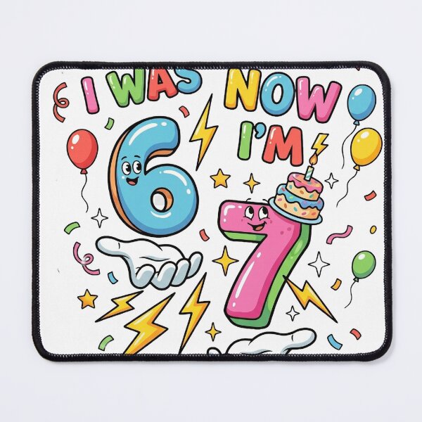 Item preview, I was 6 Now I'm 7 7th Birthday 6 7 Birthday T-Shirt designed and sold by ArtyLify.