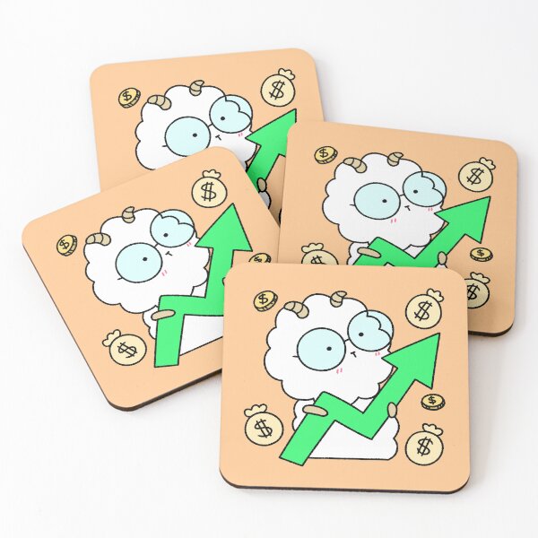 Item preview, Cute Sheep Stock Market Bull Run Illustration designed and sold by ubborn.