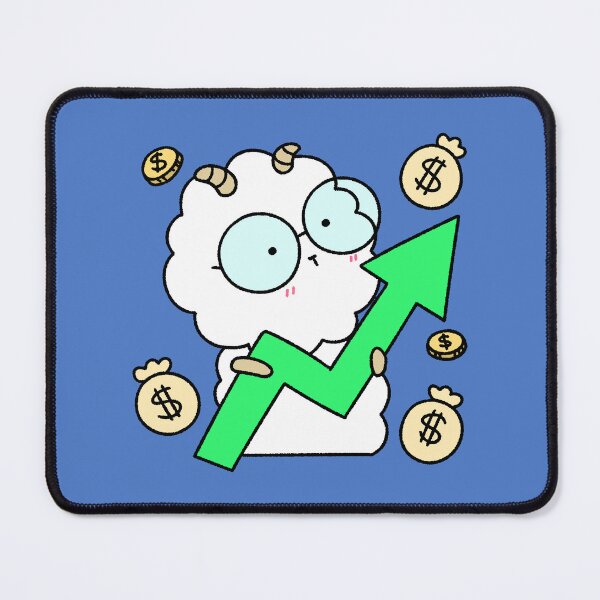 Item preview, Cute Sheep Stock Market Bull Run Illustration designed and sold by ubborn.