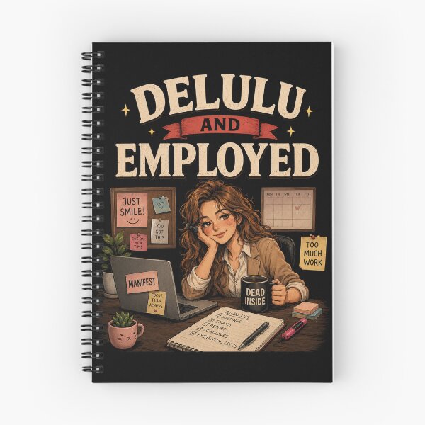Item preview, Delulu and Employed – Because Somehow It's Working! ✨ designed and sold by @SHINTOSARTSTORE.
