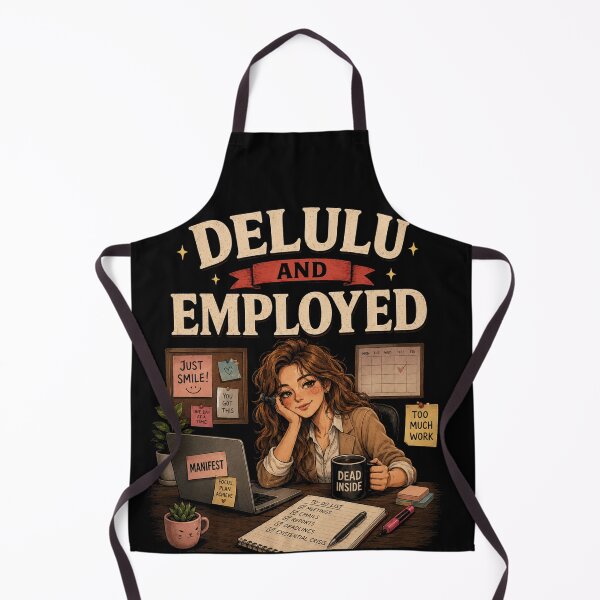 Item preview, Delulu and Employed – Because Somehow It's Working! ✨ designed and sold by @SHINTOSARTSTORE.