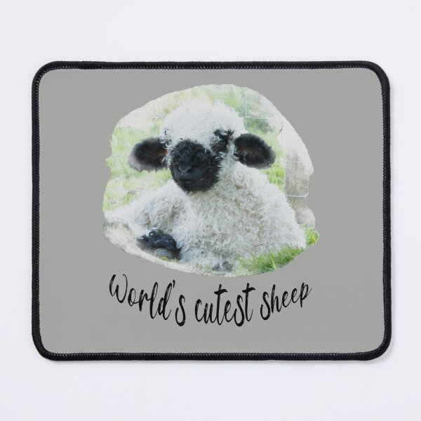 Item preview, World's Cutest Sheep Watercolour Photograph - Valais Blacknose Lamb designed and sold by Jane Stanley Photography.