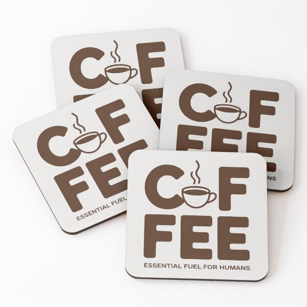 Item preview, Coffee art and the text “Essential fuel for humans” designed and sold by GiriaGallery.