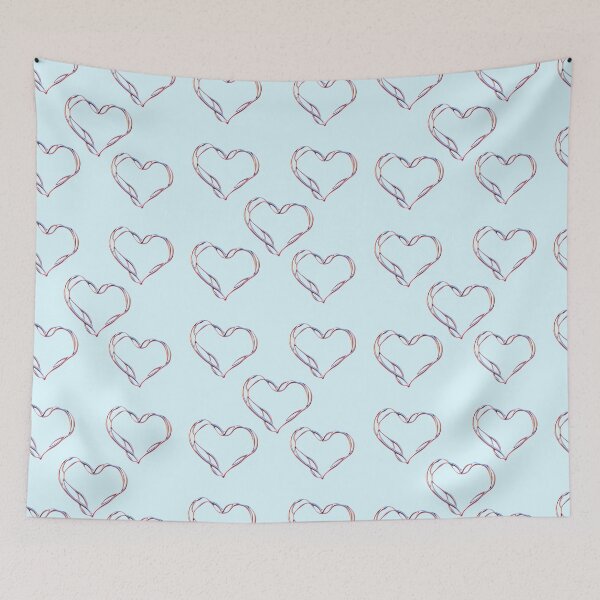 Item preview, Minimalist Metallic Line Art Hearts Cute Romantic Design designed and sold by Rawafi Art Studio.