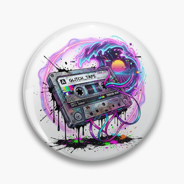Item preview, Cybernetic Cassette: Neural Network Override Glitch Art designed and sold by OnikaD art.