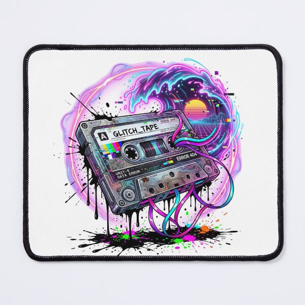 Item preview, Cybernetic Cassette: Neural Network Override Glitch Art designed and sold by OnikaD art.