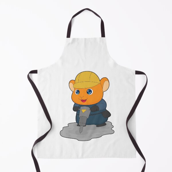 Item preview, Hamster Construction worker Jackhammer Construction site designed and sold by Snabdesign84.