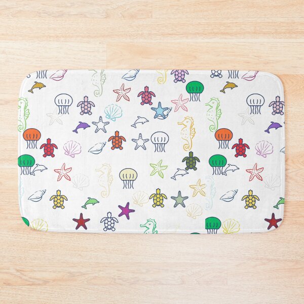 Item preview, Cute Neon Ocean Animals Pattern designed and sold by DrimitStore.