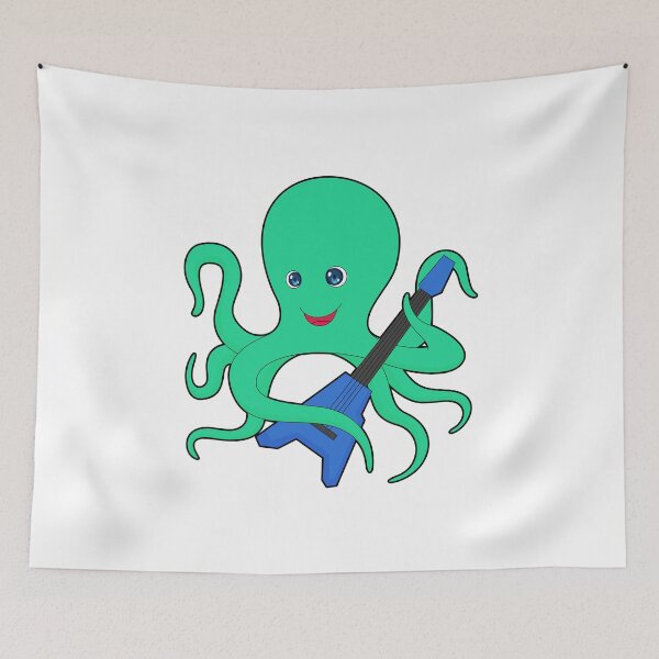 Item preview, Octopus Musician Guitar Music designed and sold by Snabdesign84.