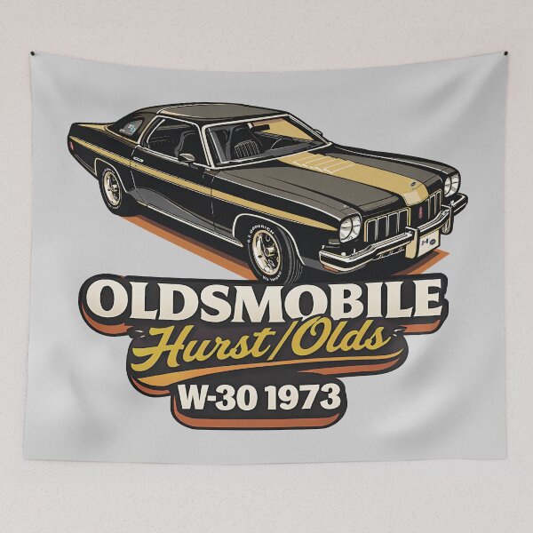Item preview, 1973 Hurst Olds W30 Vintage Retro Style Car designed and sold by EdGraphy.