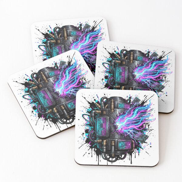 Item preview, Núcleo de red neuronal: Arte del reactor cibernético designed and sold by OnikaD art.
