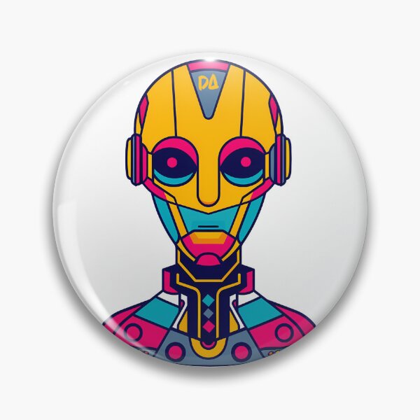 Item preview, Futuristic Neon Cyborg Mascot Vibrant Sci-Fi Android Illustration designed and sold by DesignArtist.ia.