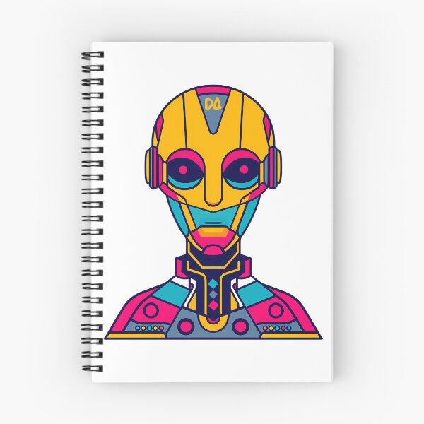 Item preview, Futuristic Neon Cyborg Mascot Vibrant Sci-Fi Android Illustration designed and sold by DesignArtist.ia.