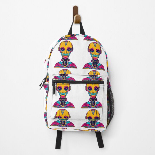 Item preview, Futuristic Neon Cyborg Mascot Vibrant Sci-Fi Android Illustration designed and sold by DesignArtist.ia.