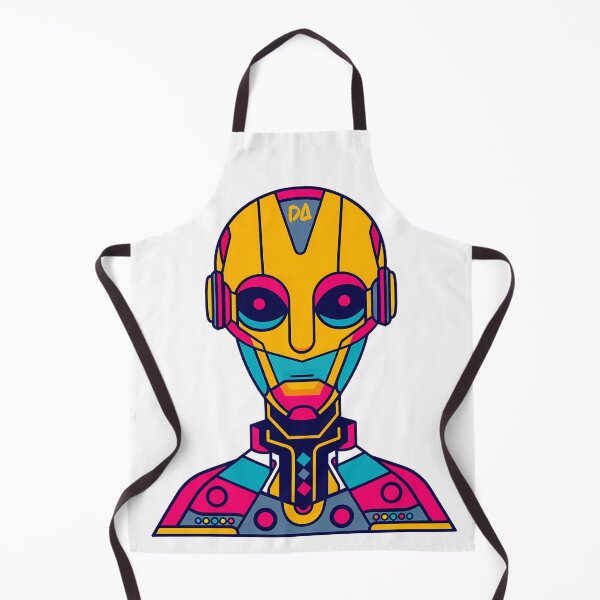 Item preview, Futuristic Neon Cyborg Mascot Vibrant Sci-Fi Android Illustration designed and sold by DesignArtist.ia.