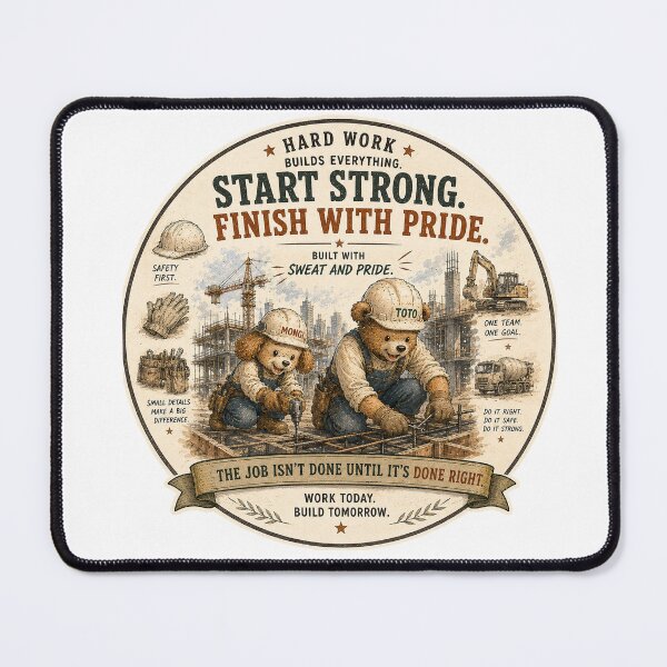 Item preview, Hard Work, Strong Finish designed and sold by bubuandfriends.