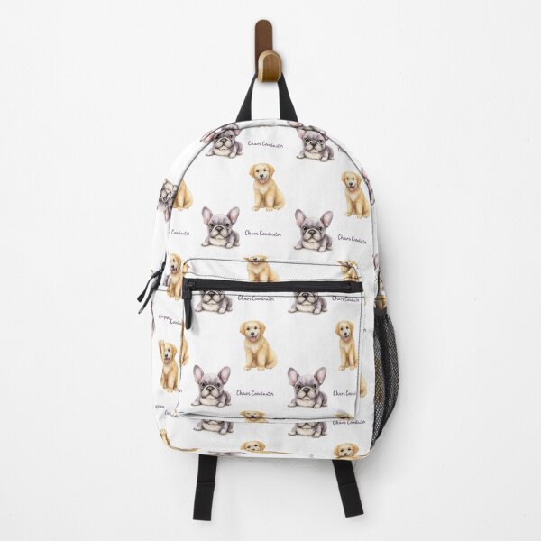 Item preview, Chaos Coordinator Dog – French Bulldog & Golden Retriever Cute Sticker designed and sold by olenapetol.