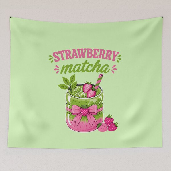 Item preview, Strawberry Matcha Shirt Cute Aesthetic Drink Tee Kawaii Cafe Style designed and sold by Aimetoi.