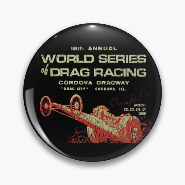 Item preview, 1968 World Series of Drag Racing, Cordova Dragway, Drag City, Illinois  - aged, worn print designed and sold by retropetrol.