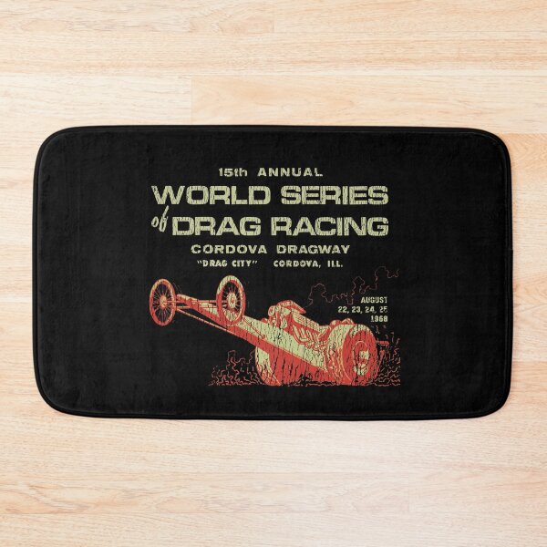 Item preview, 1968 World Series of Drag Racing, Cordova Dragway, Drag City, Illinois  - aged, worn print designed and sold by retropetrol.