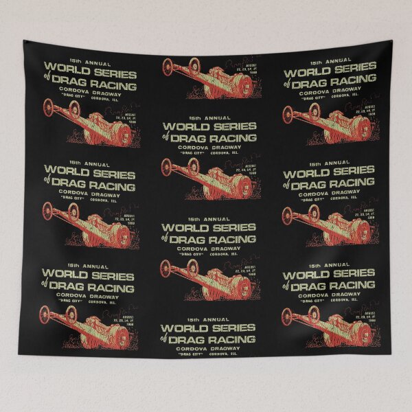 Item preview, 1968 World Series of Drag Racing, Cordova Dragway, Drag City, Illinois  - aged, worn print designed and sold by retropetrol.