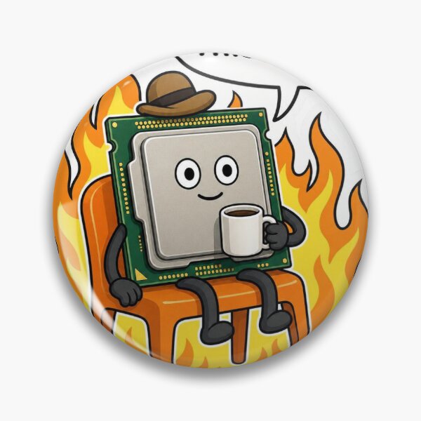 Item preview, This is Fine CPU - Overheating Computer Processor Tech Humor designed and sold by QuikFun.