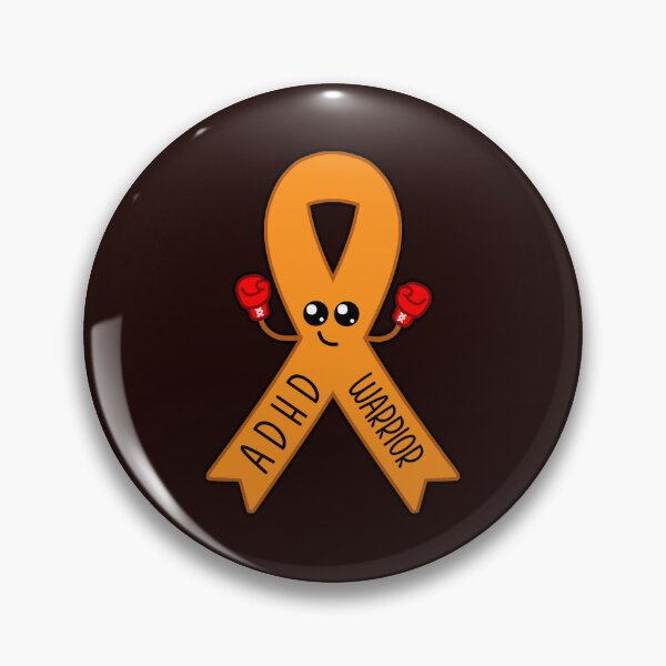 Item preview, ADHD Warrior Awareness Ribbon Kawaii Design designed and sold by ShellsCCC.