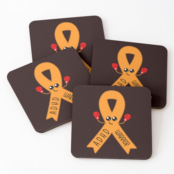 Item preview, ADHD Warrior Awareness Ribbon Kawaii Design designed and sold by ShellsCCC.