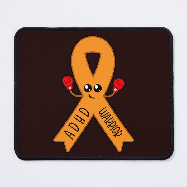 Item preview, ADHD Warrior Awareness Ribbon Kawaii Design designed and sold by ShellsCCC.