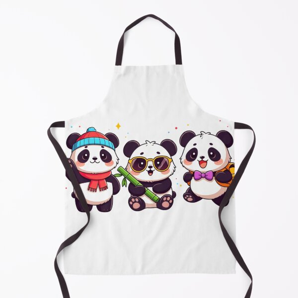 Item preview, Lindo trío de pandas kawaii, dibujos animados de amigos panda. designed and sold by ExploreAura Studio.