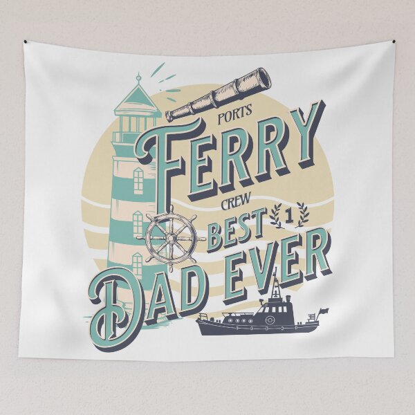 Item preview, Ports Ferry Crew Best Dad Ever designed and sold by Pouls and Prints.
