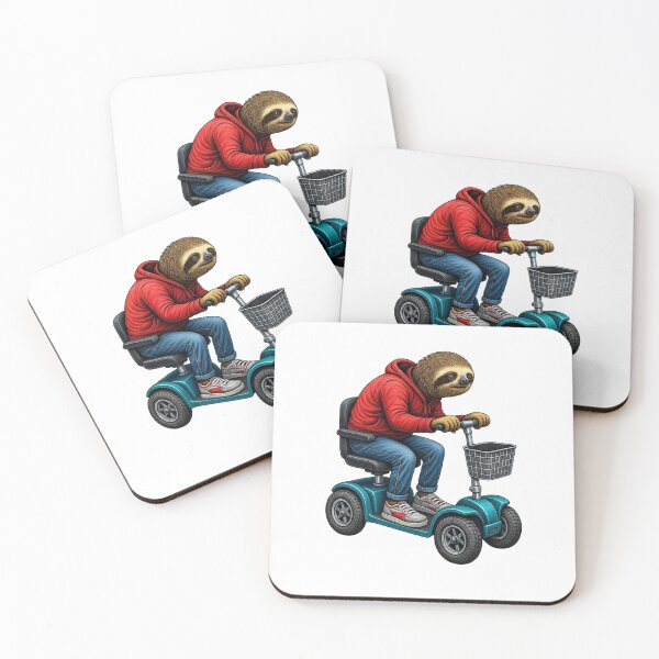 Item preview, Slow-Moving Sloth on a Scooter designed and sold by E4ST-INDUSTRIES.