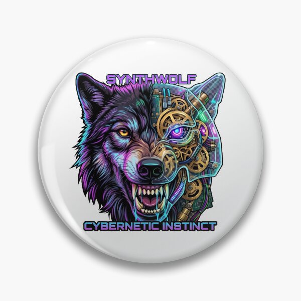 Item preview, Synthwolf: Arte biomecánico de instinto cibernético designed and sold by OnikaD art.