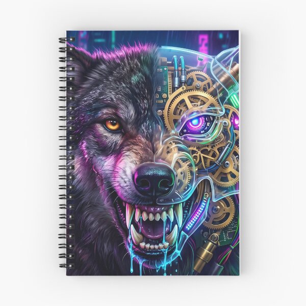 Item preview, Synthwolf: Arte biomecánico de instinto cibernético designed and sold by OnikaD art.