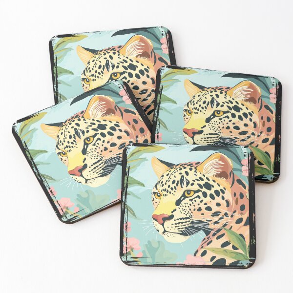 Item preview, Pastel Botanical Leopard Illustration designed and sold by Fabrikola.