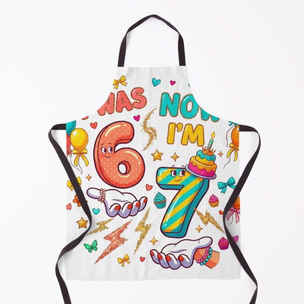 Item preview, I was 6 Now I'm 7 7th Birthday 6 7 Birthday Girls T-Shirt designed and sold by ArtyLify.