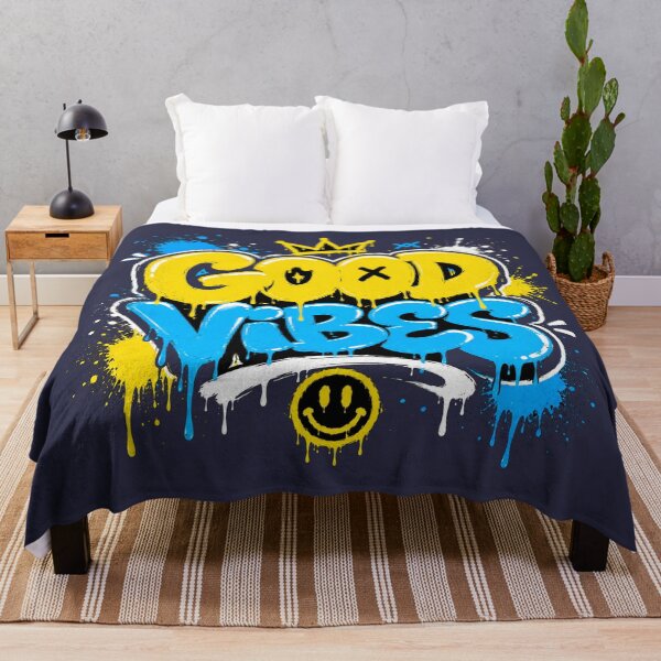 Item preview, GOOD VIBES Neon Graffiti Tee | Positive Streetwear Design designed and sold by JustResultsCo.