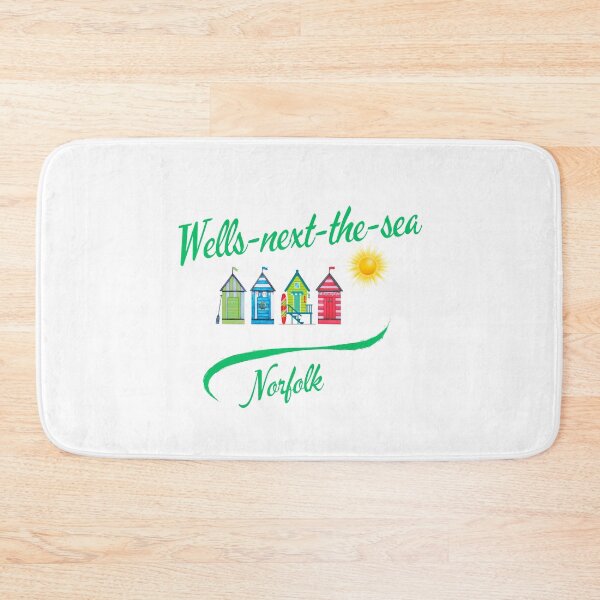 Item preview, Wells-next-the-Sea Norfolk – Green Seaside Beach Huts designed and sold by MyriadNorfolk.