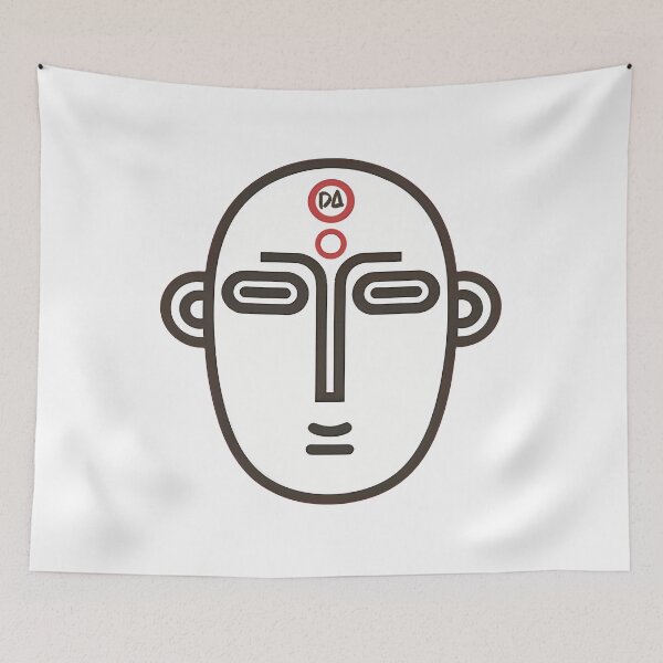 Item preview, Minimalist African Tribal Mask Stylized Vector Face Illustration designed and sold by DesignArtist.ia.
