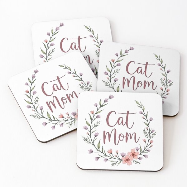 Item preview, Cat Mom Wildflower Wreath Lavender Botanical Cat Lover Design designed and sold by Amp6599.