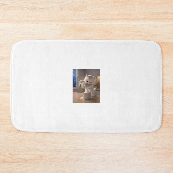 Item preview, Tiny Villain Cat Making Coffee designed and sold by LovelyCatGalaxy.
